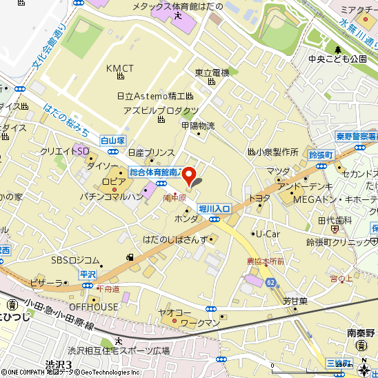 ブリヂストンタイヤセンター関東株式会社　ミスタータイヤマン はだの店付近の地図